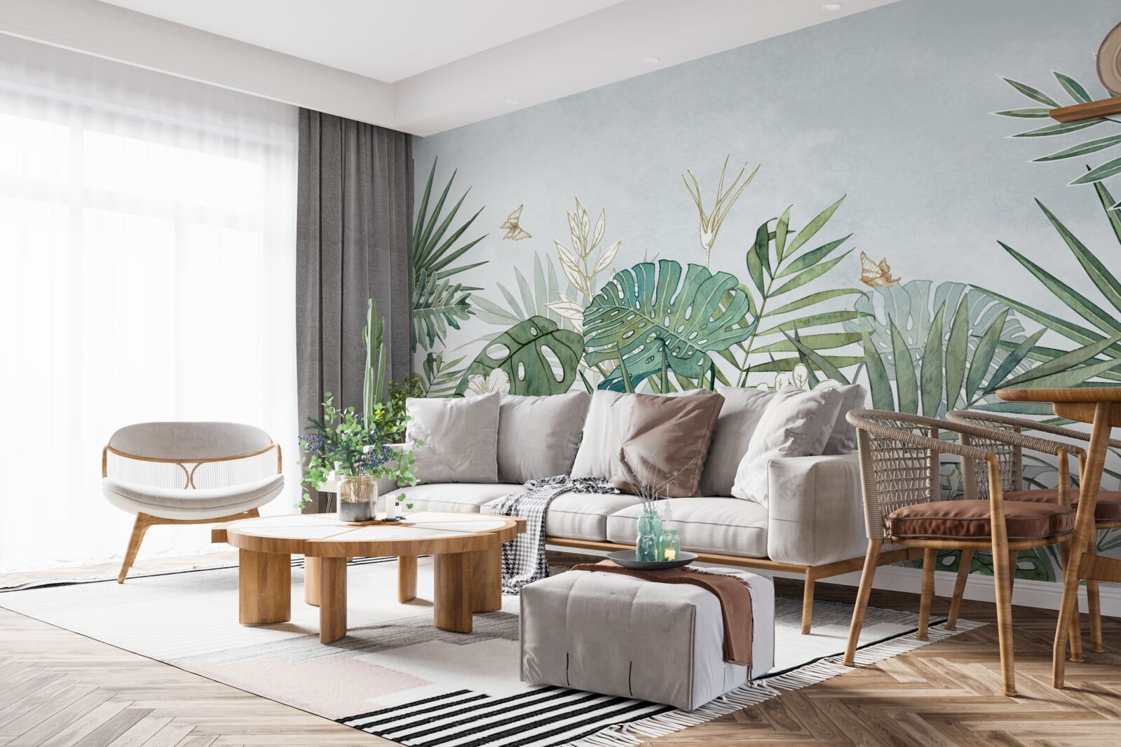 Papier peint diversité de la flore dans la région tropicale