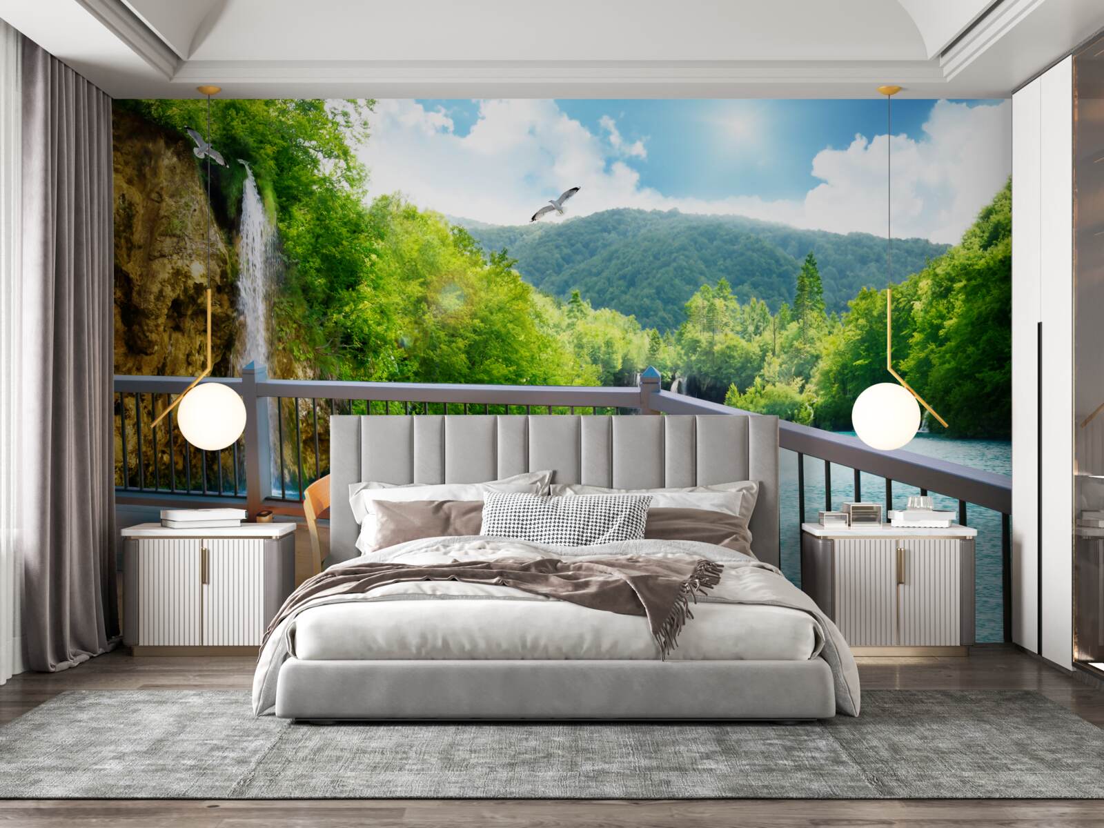 Papier peint Petit-déjeuner dans un paysage époustouflant