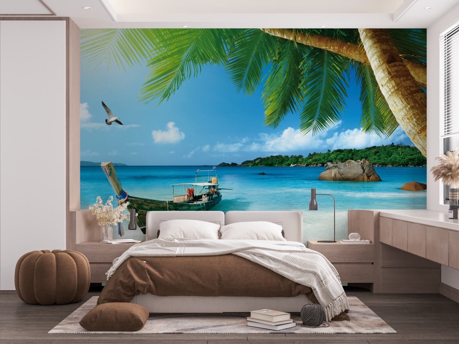 Papier peint jetée sur une île au bord de la mer