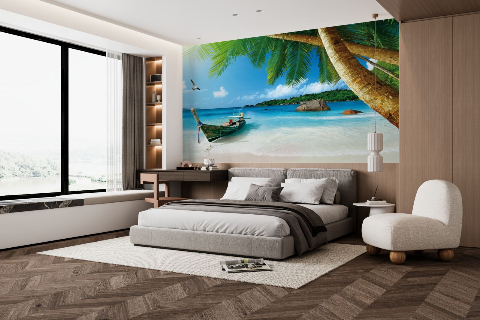 Papier peint jetée sur une île au bord de la mer