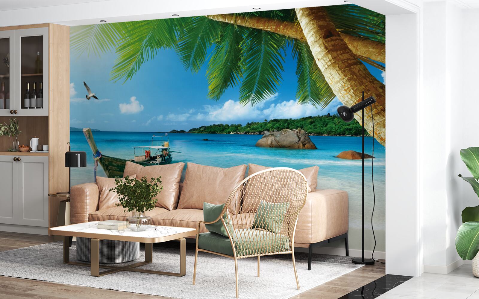 Papier peint jetée sur une île au bord de la mer