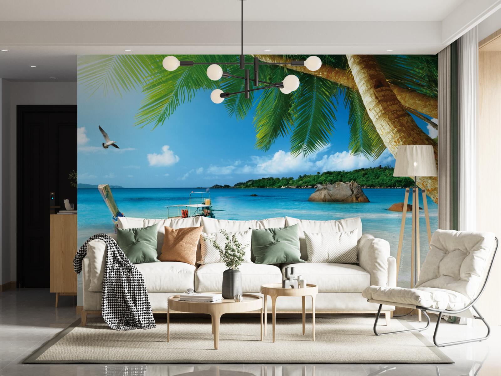 Papier peint jetée sur une île au bord de la mer