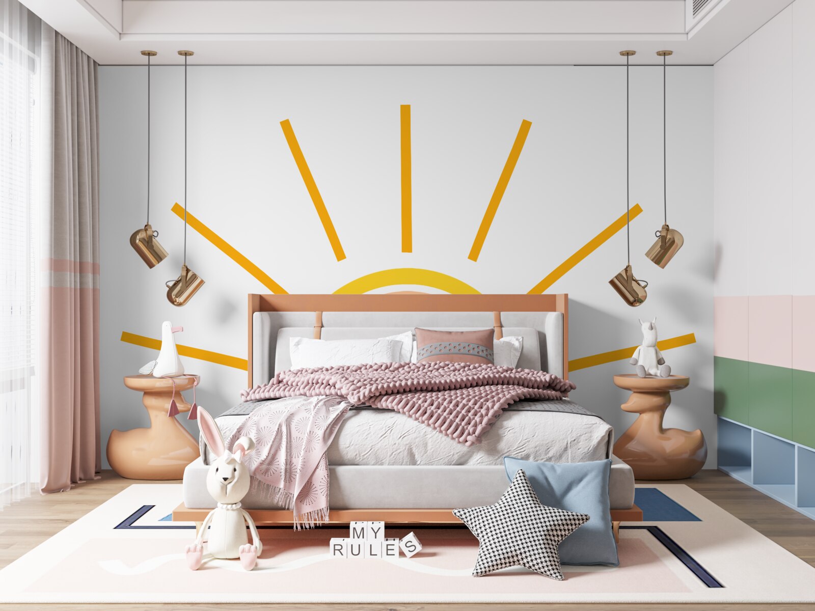 Papier peint image abstraite du soleil