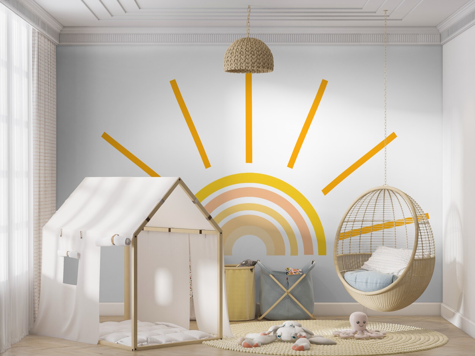 Papier peint image abstraite du soleil