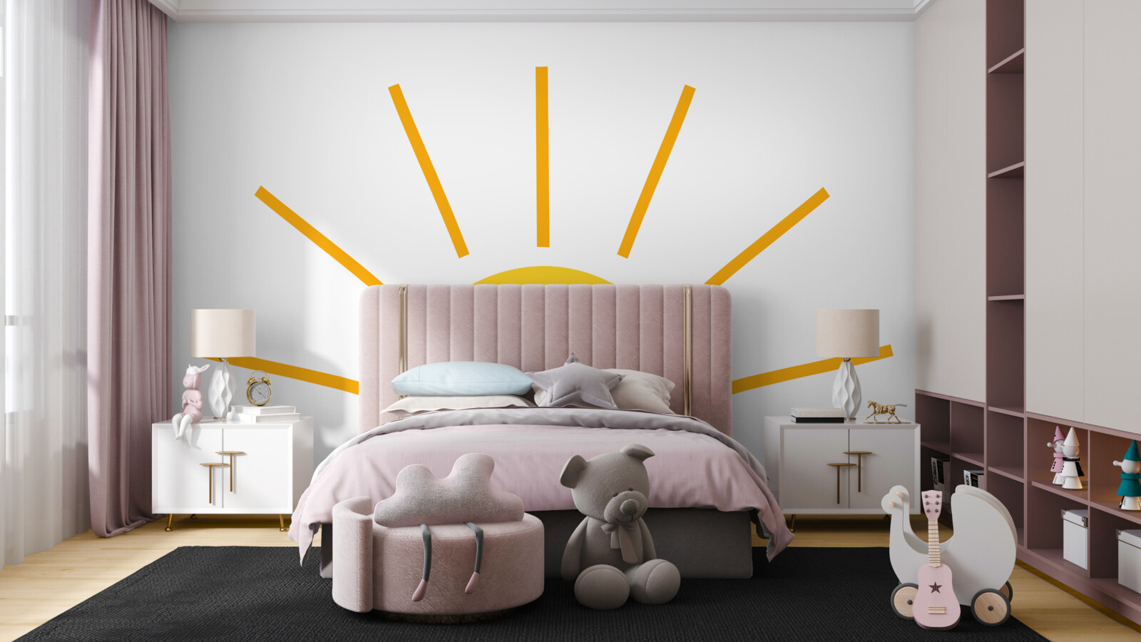 Papier peint image abstraite du soleil