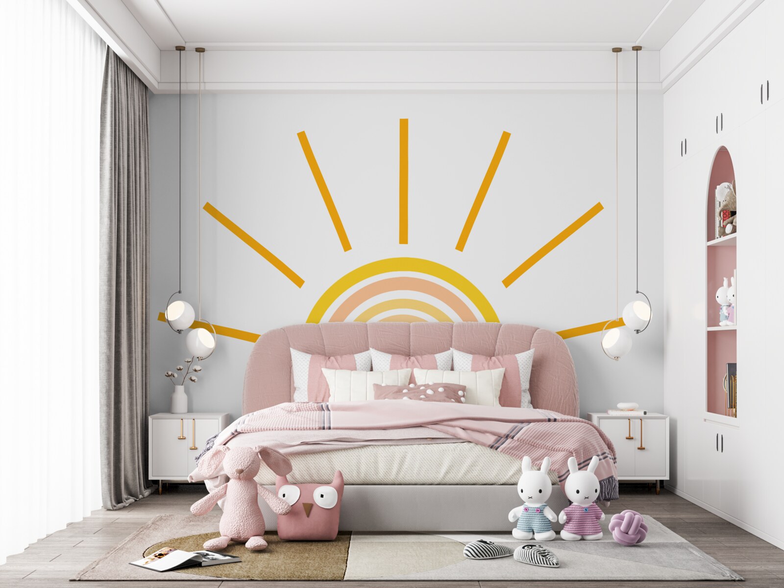 Papier peint image abstraite du soleil