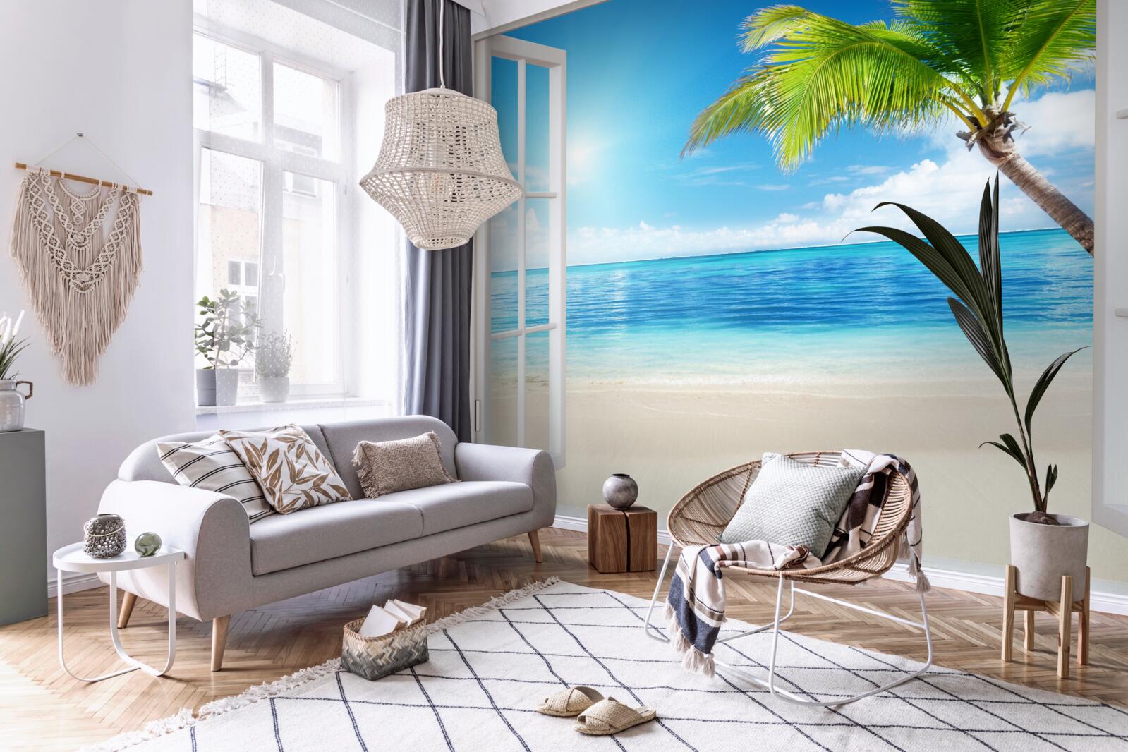 Papier peint De l'autre côté de la fenêtre, un plaisir tropical exotique