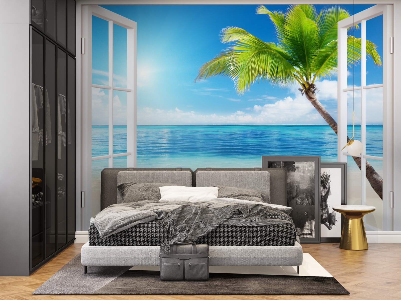 Papier peint De l'autre côté de la fenêtre, un plaisir tropical exotique