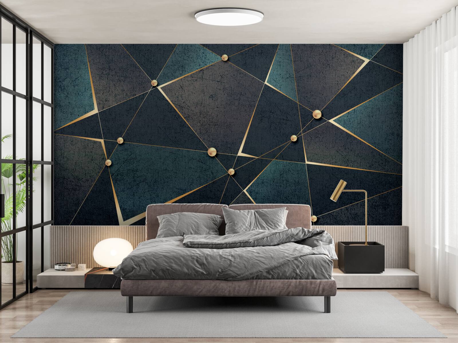 Papier peint des éclairs de lumière dans la nuit noire