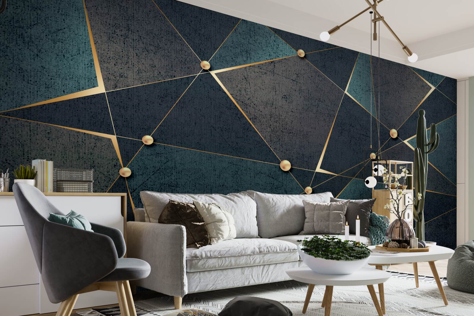 Papier peint des éclairs de lumière dans la nuit noire