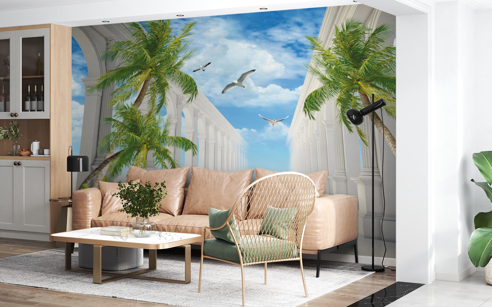 Papier peint De magnifiques arcs blancs comme neige