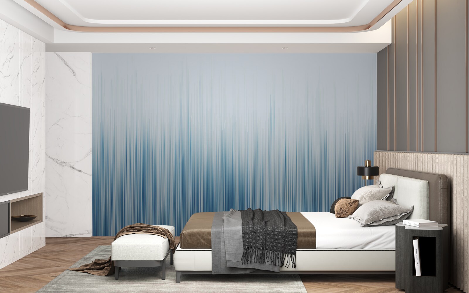 Papier peint pluie diluvienne sur le terrain