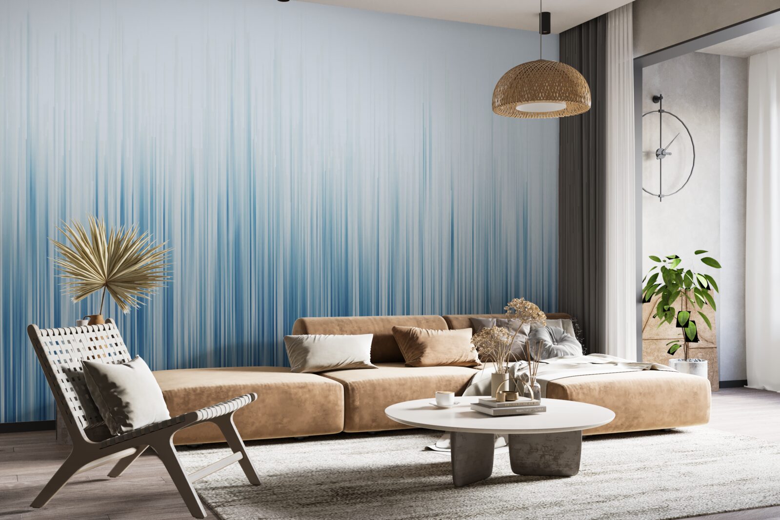 Papier peint pluie diluvienne sur le terrain