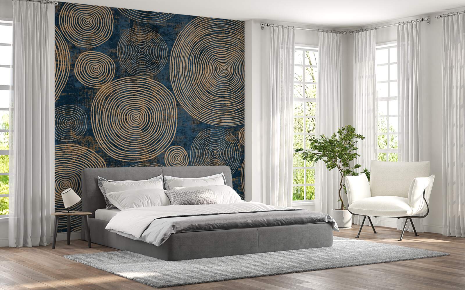 Papier peint des roues de différentes tailles, fascinantes à observer