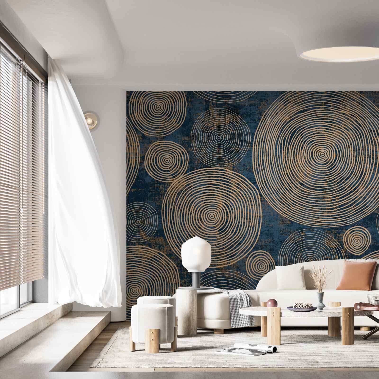 Papier peint des roues de différentes tailles, fascinantes à observer