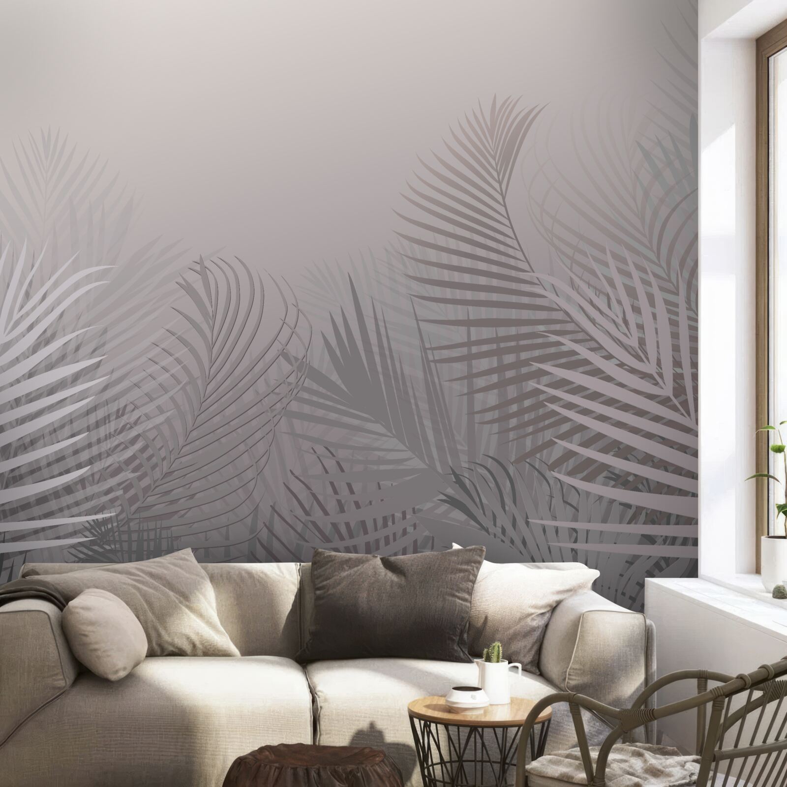 Papier peint l'heure de l'aube fumante dans la forêt tropicale