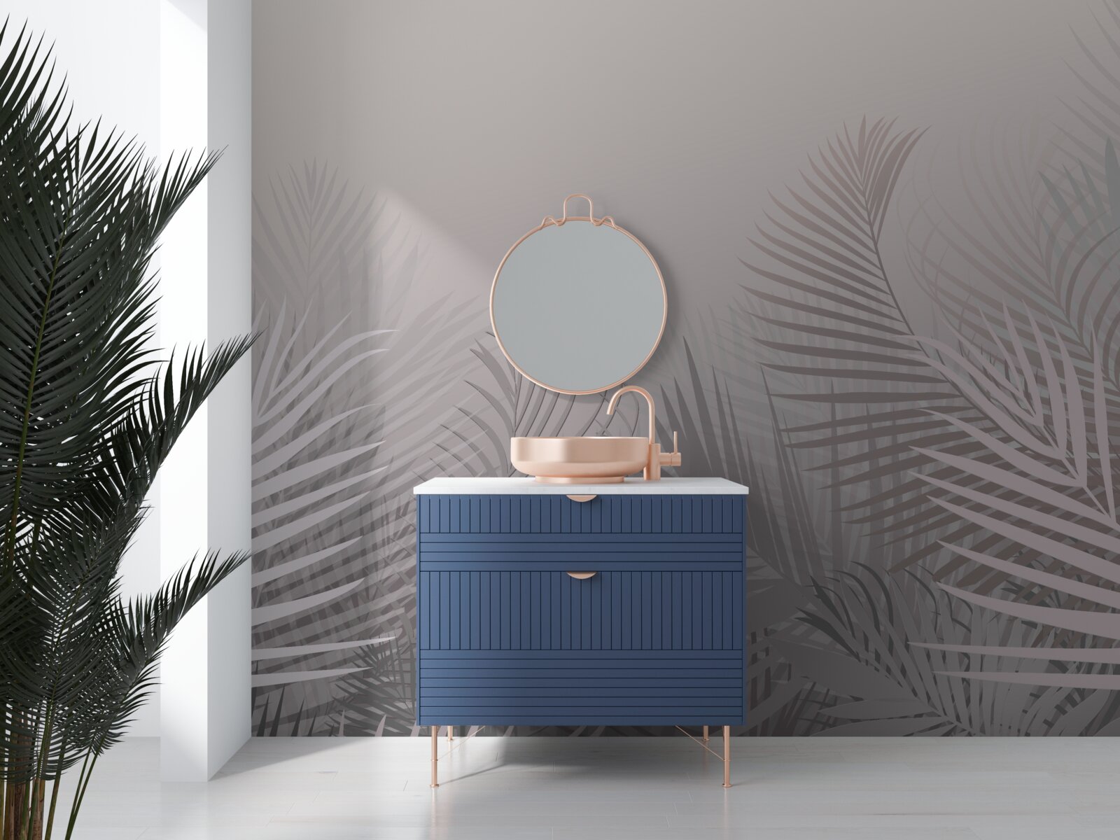 Papier peint l'heure de l'aube fumante dans la forêt tropicale