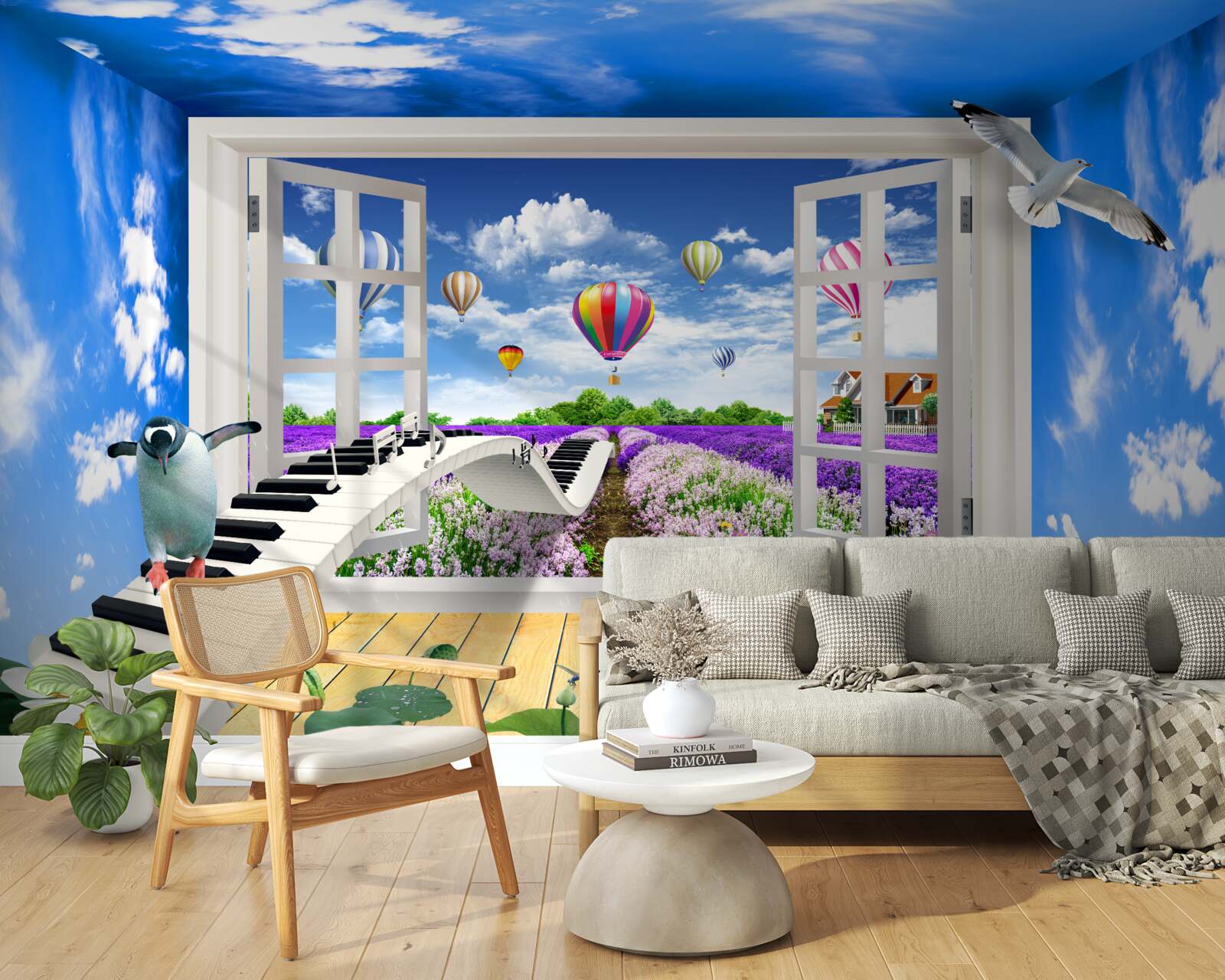 Papier peint fenêtre magique de la mélodie