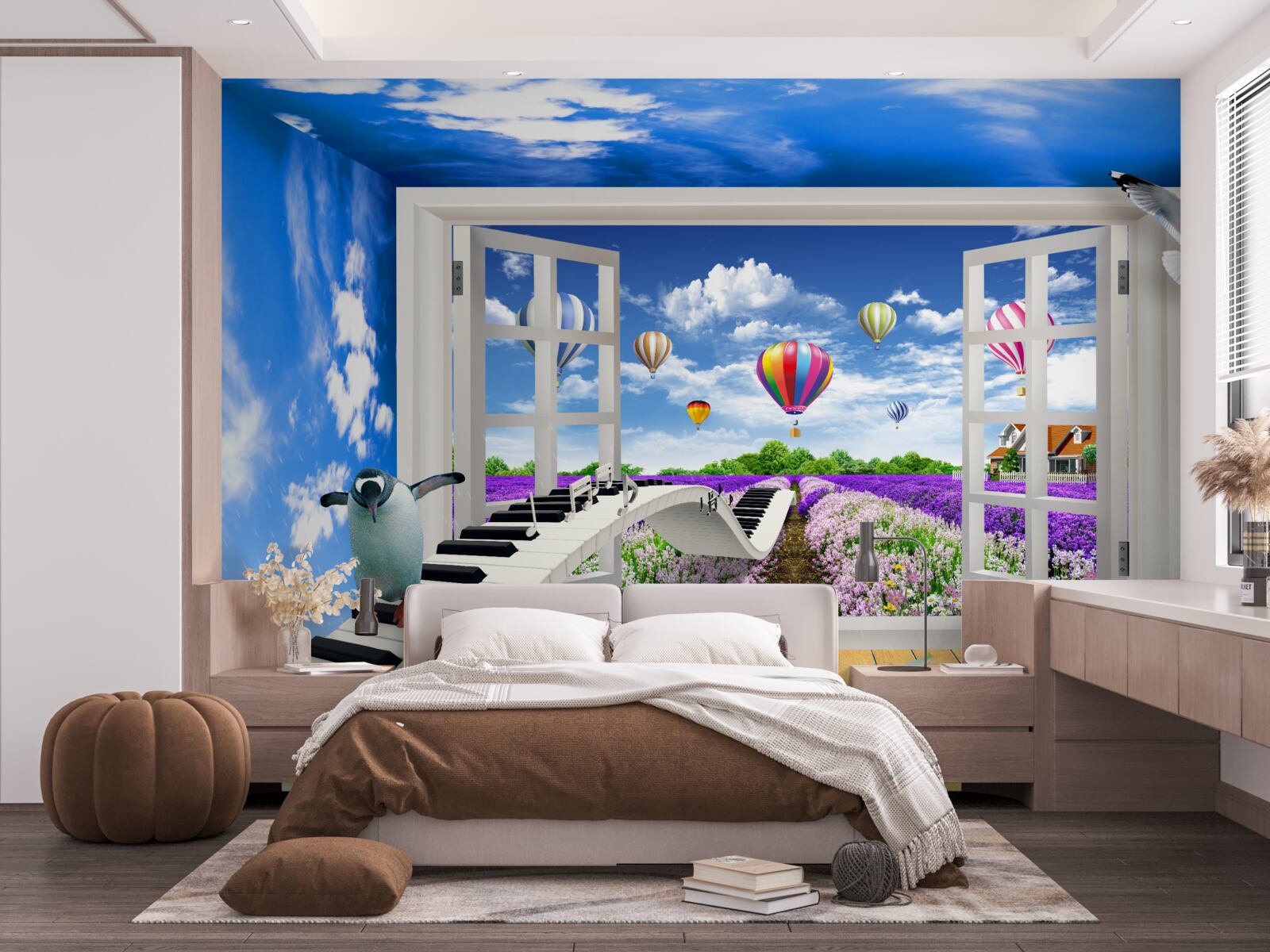 Papier peint fenêtre magique de la mélodie