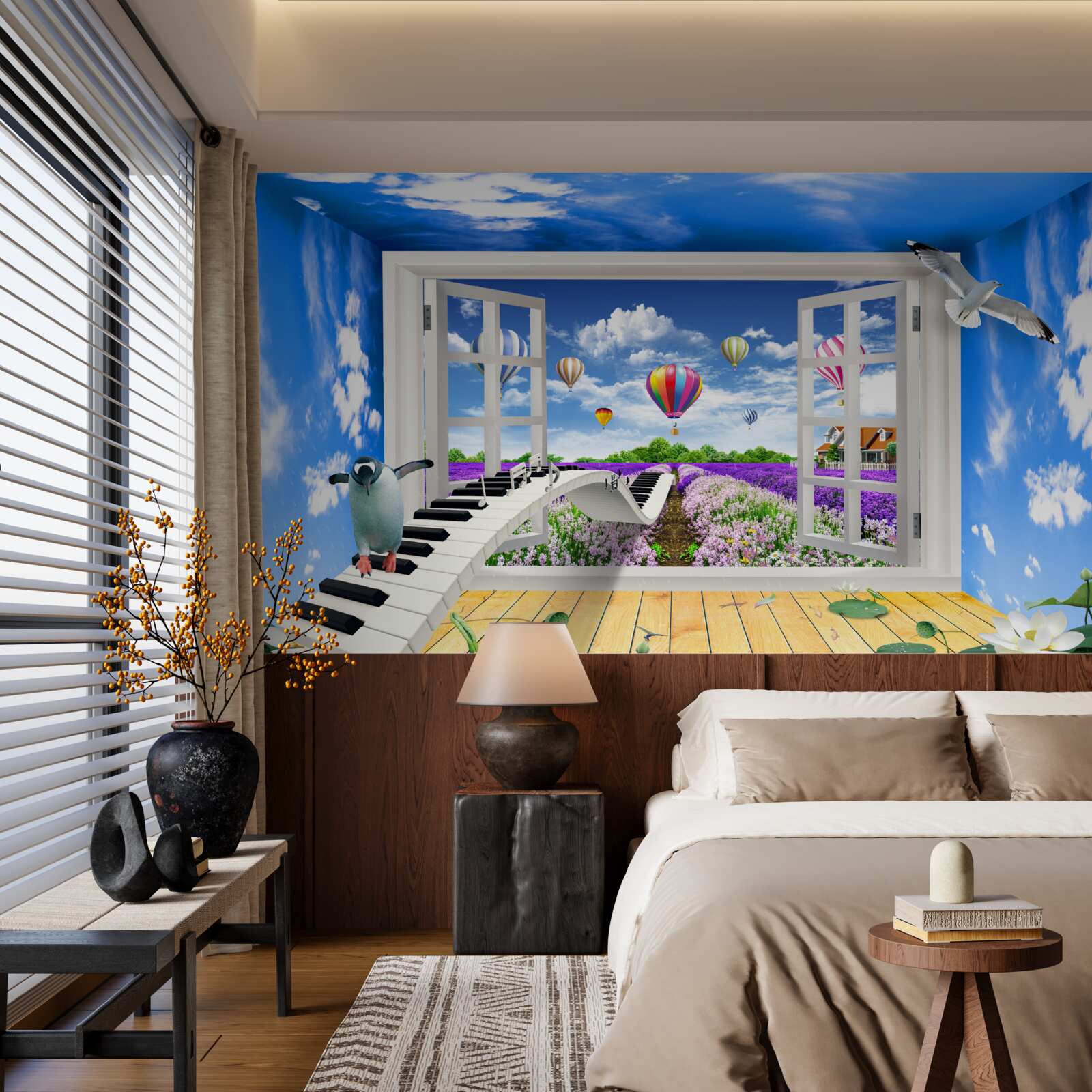 Papier peint fenêtre magique de la mélodie