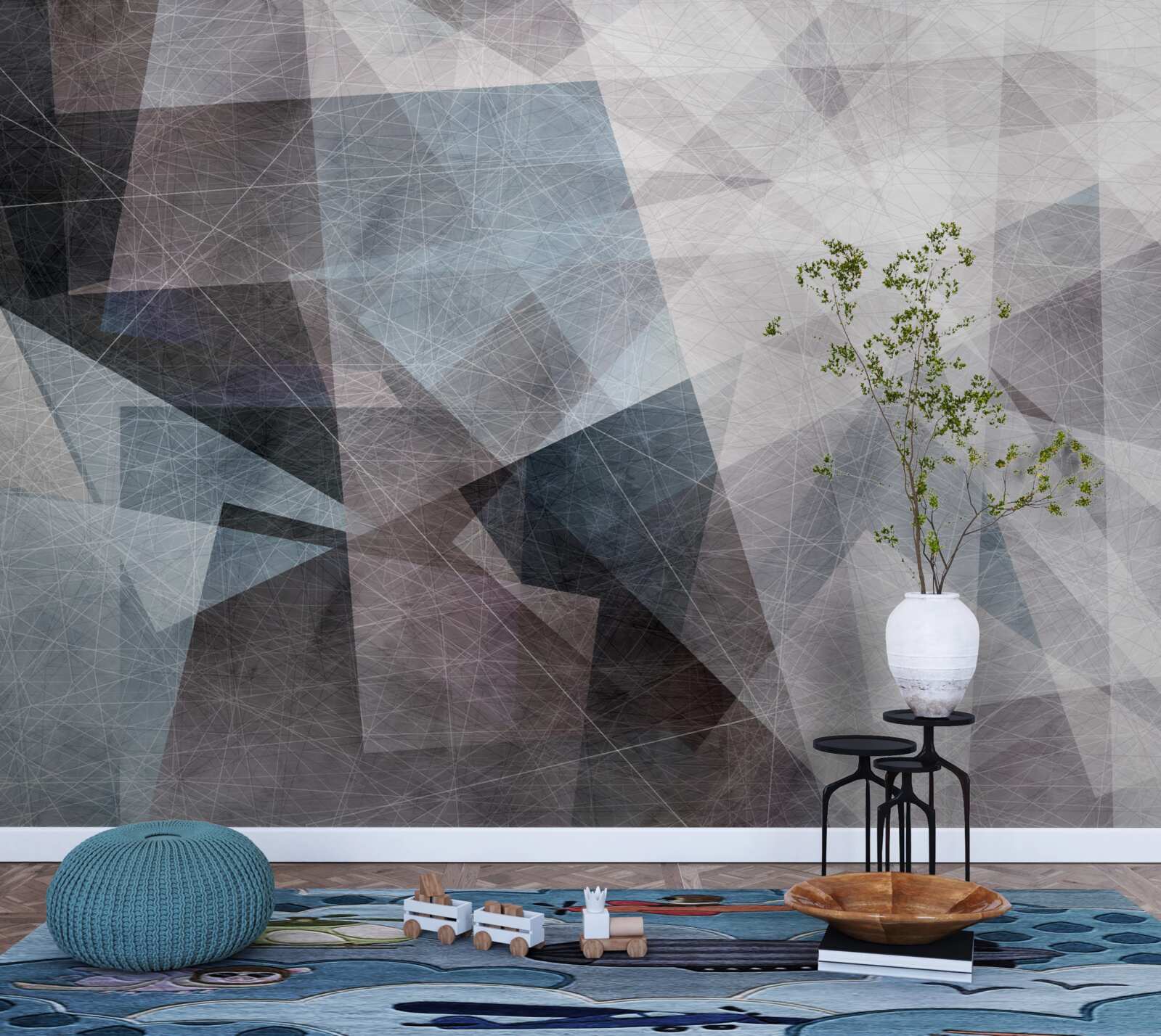 Papier peint abstrait contient des triangles gris