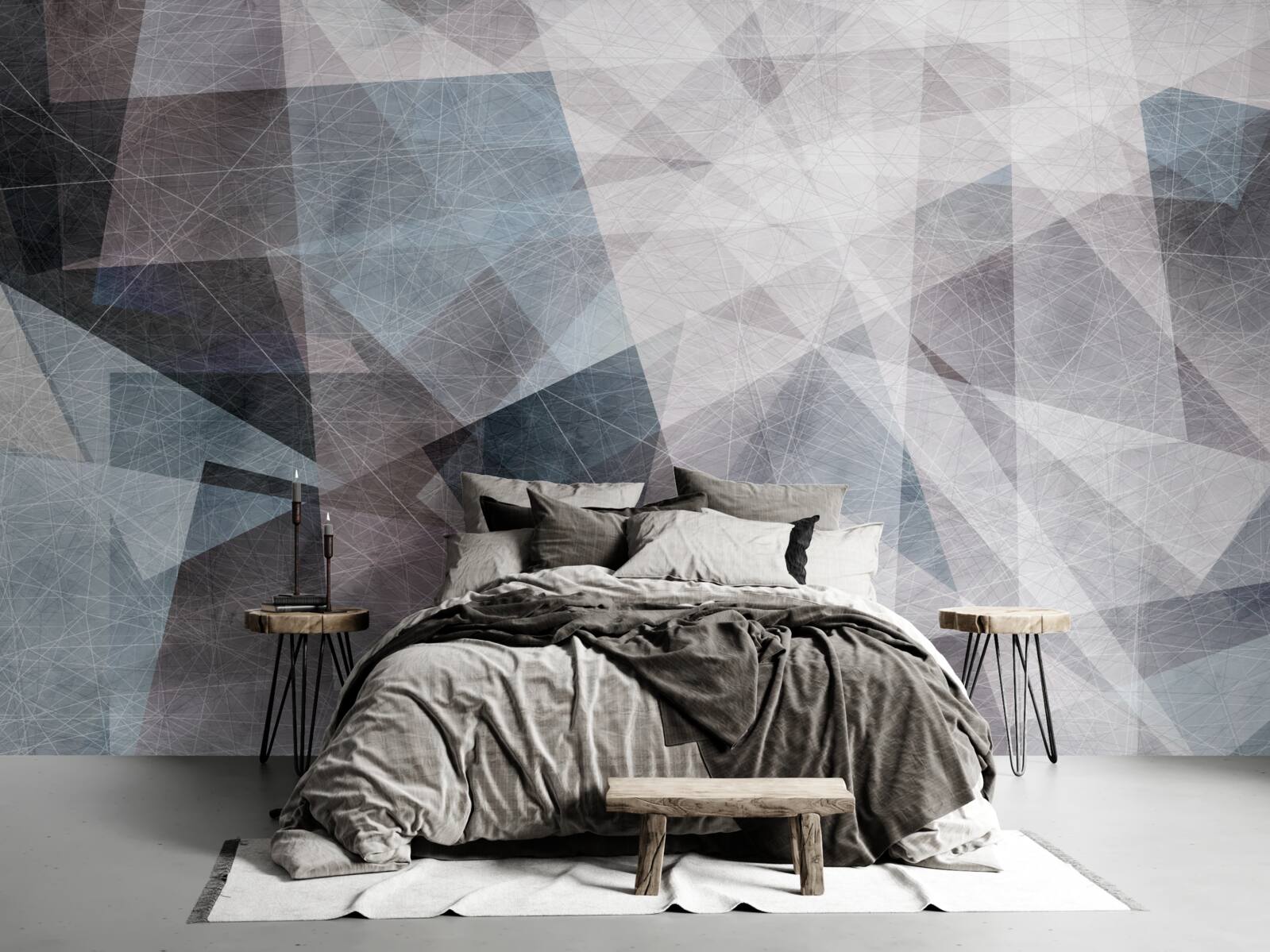 Papier peint abstrait contient des triangles gris