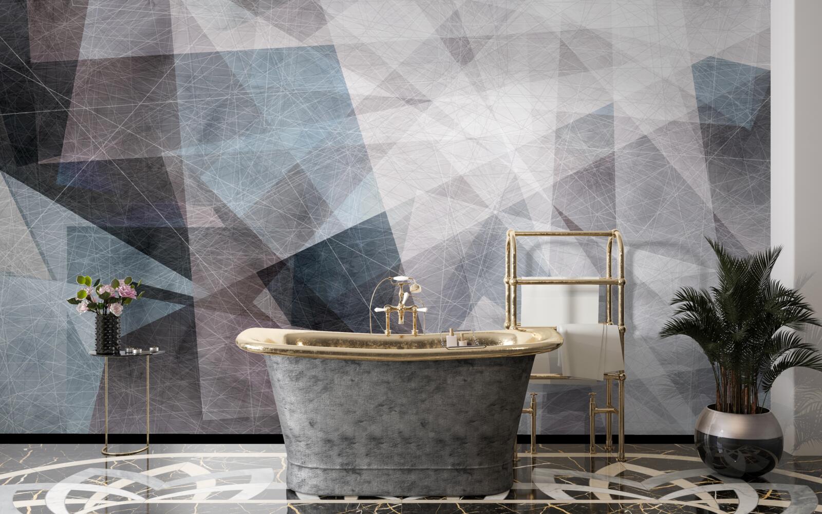 Papier peint abstrait contient des triangles gris