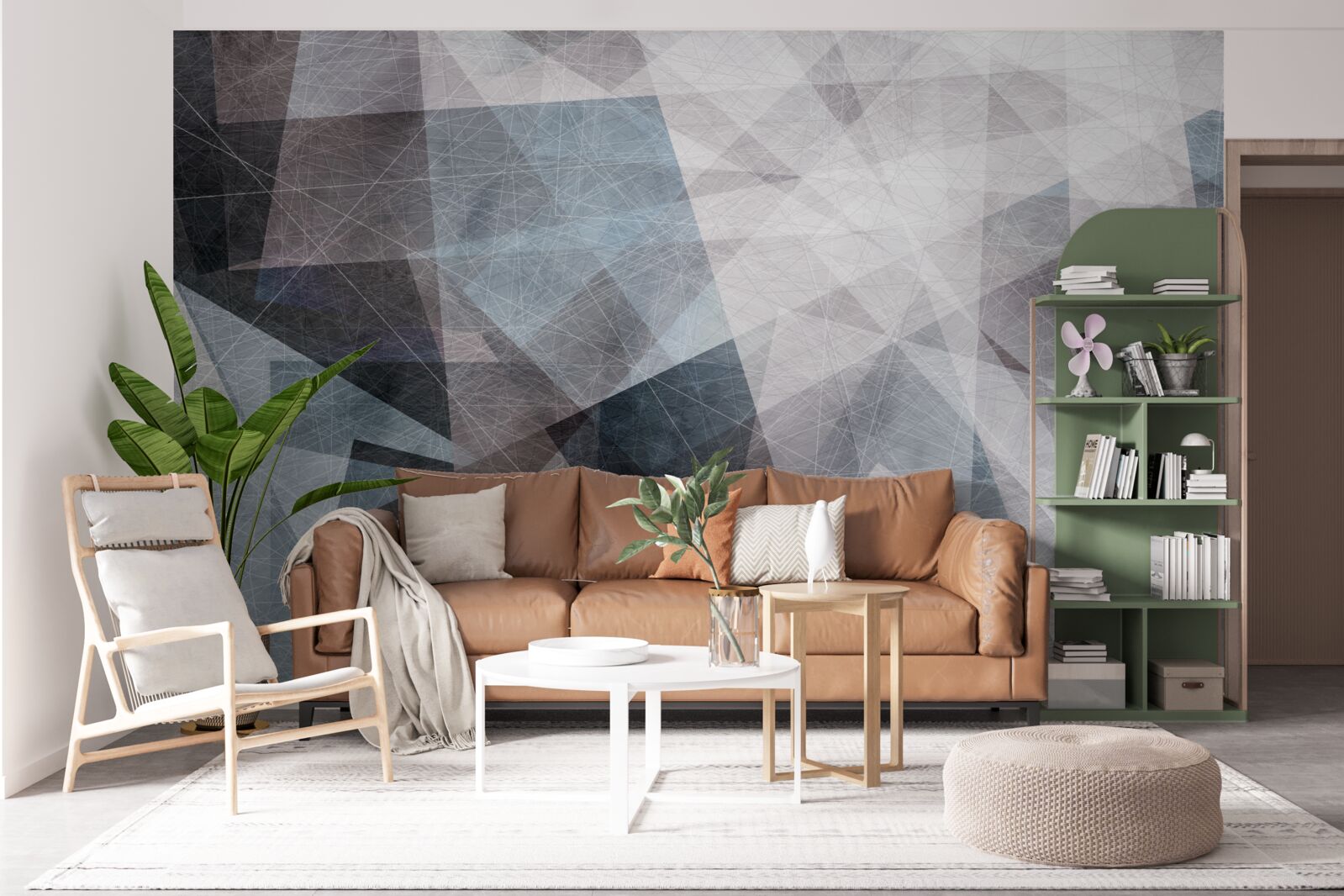 Papier peint abstrait contient des triangles gris