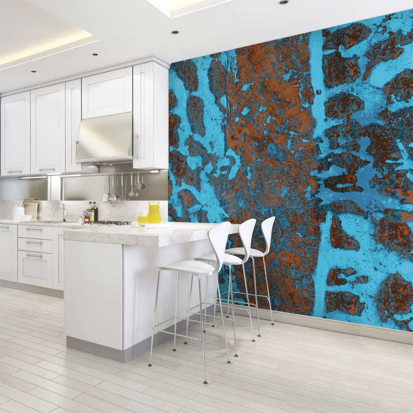 Papier peint vieux fond métallique