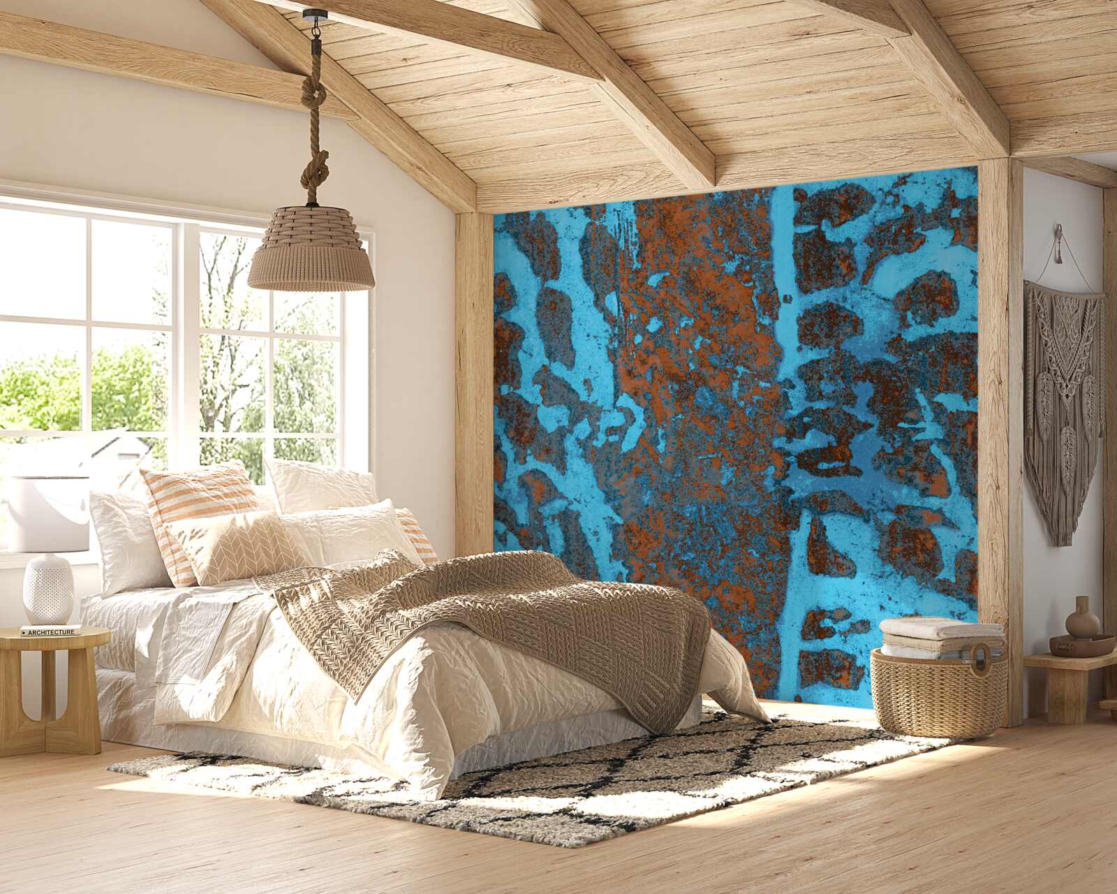 Papier peint vieux fond métallique