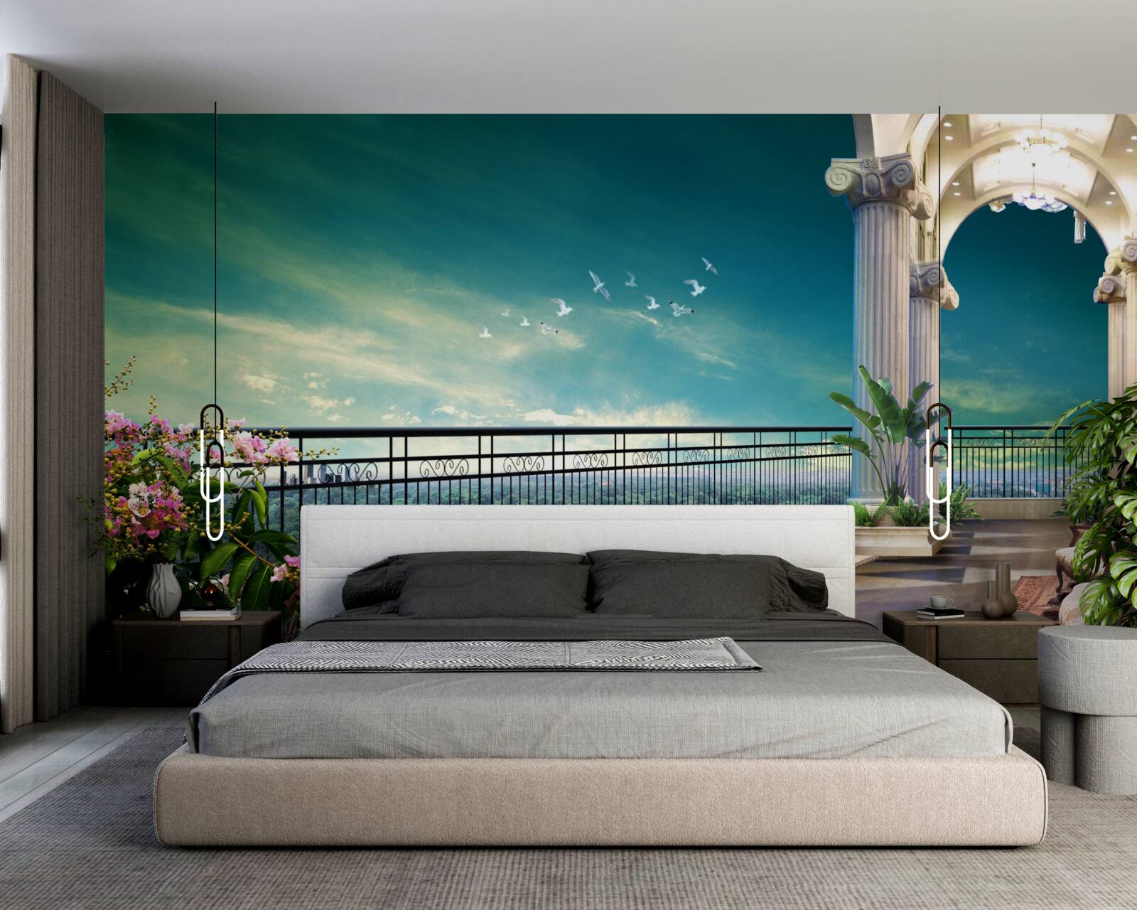 Papier peint gazebo dans l'aire de jeux d'été