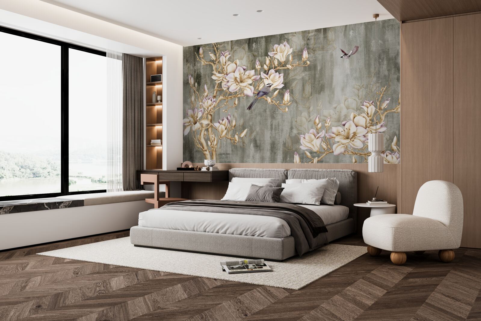 Papier peint pastelowa chinoiserie