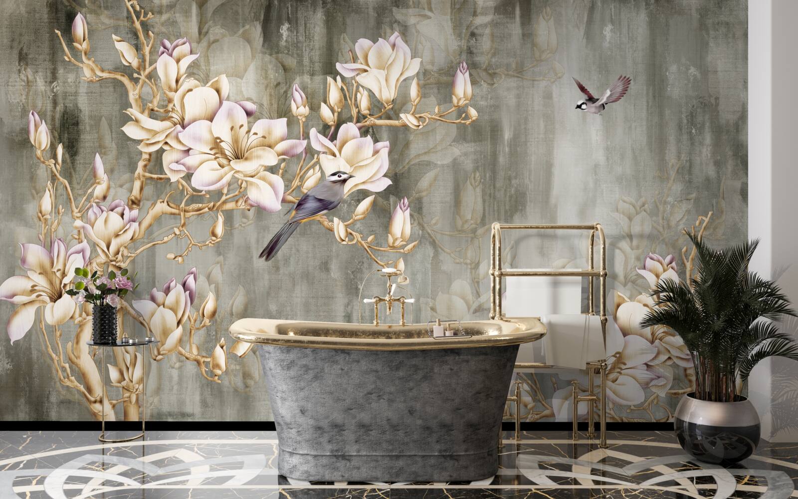 Papier peint pastelowa chinoiserie