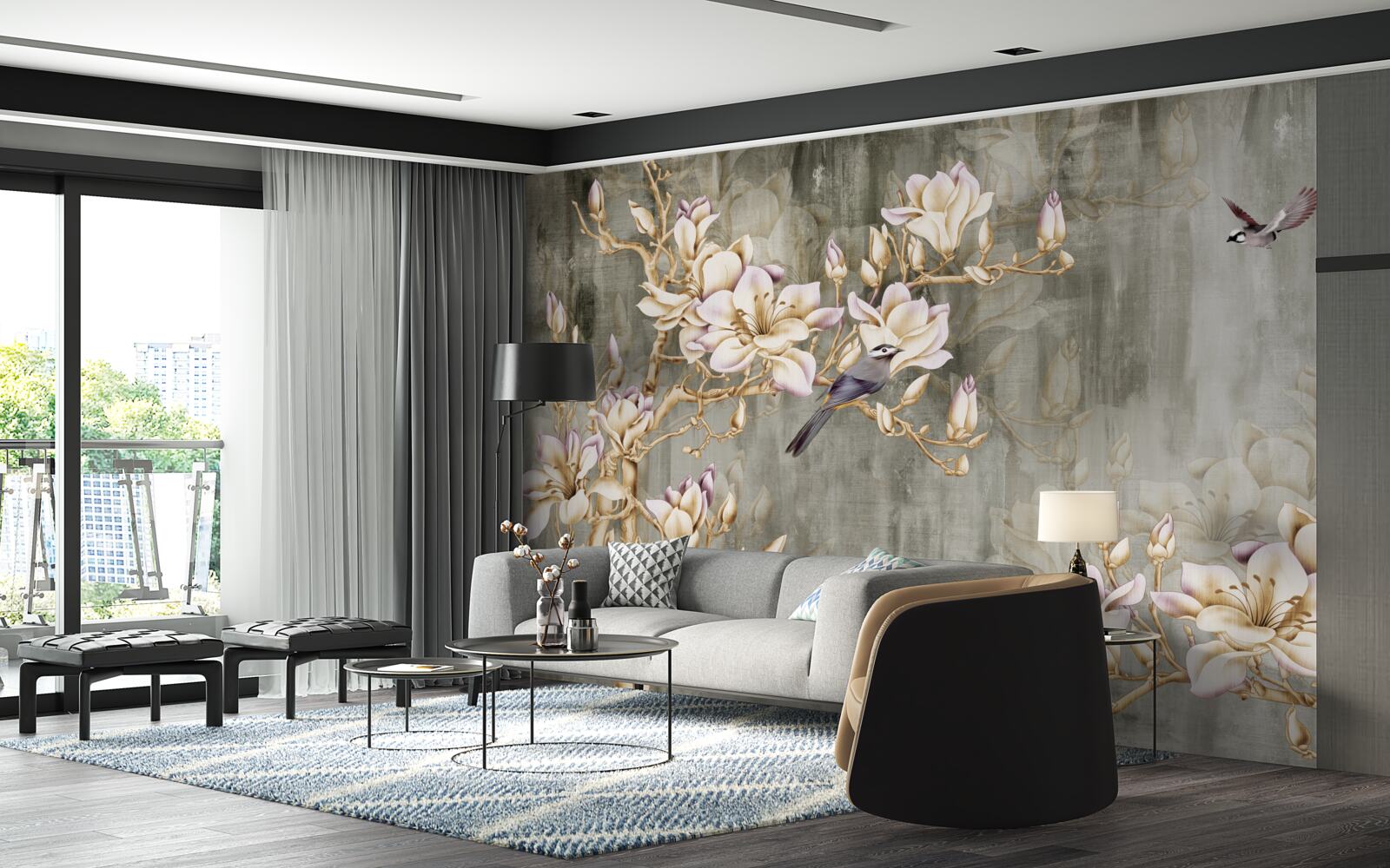 Papier peint pastelowa chinoiserie