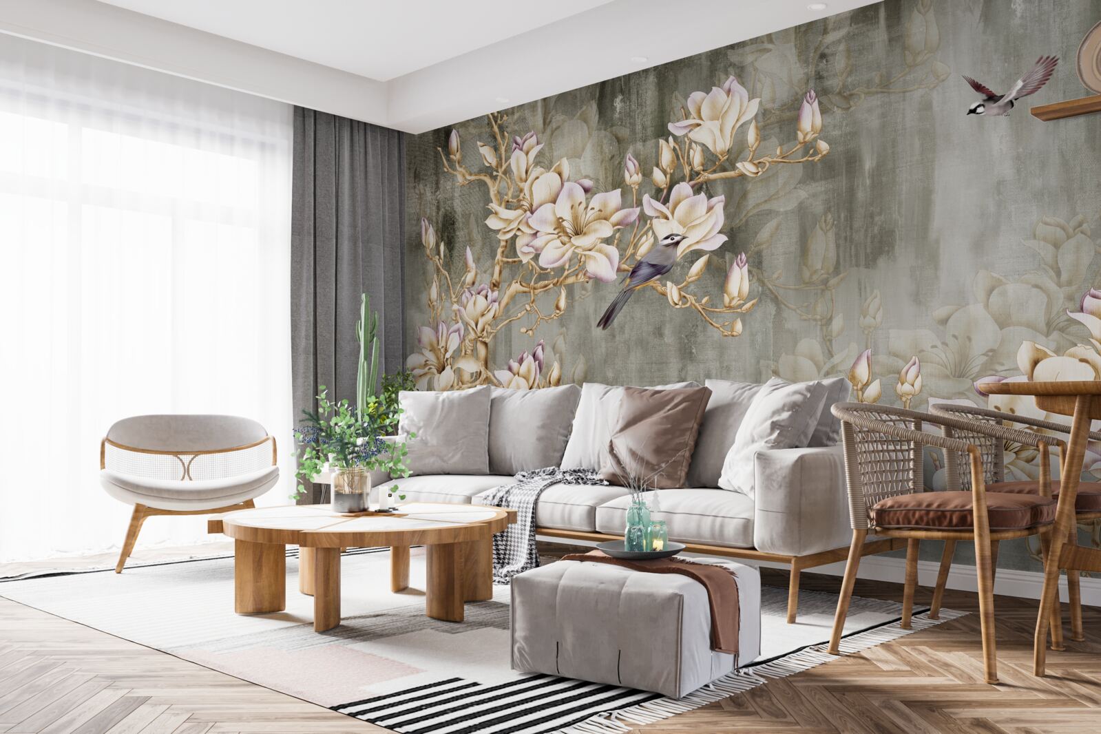 Papier peint pastelowa chinoiserie