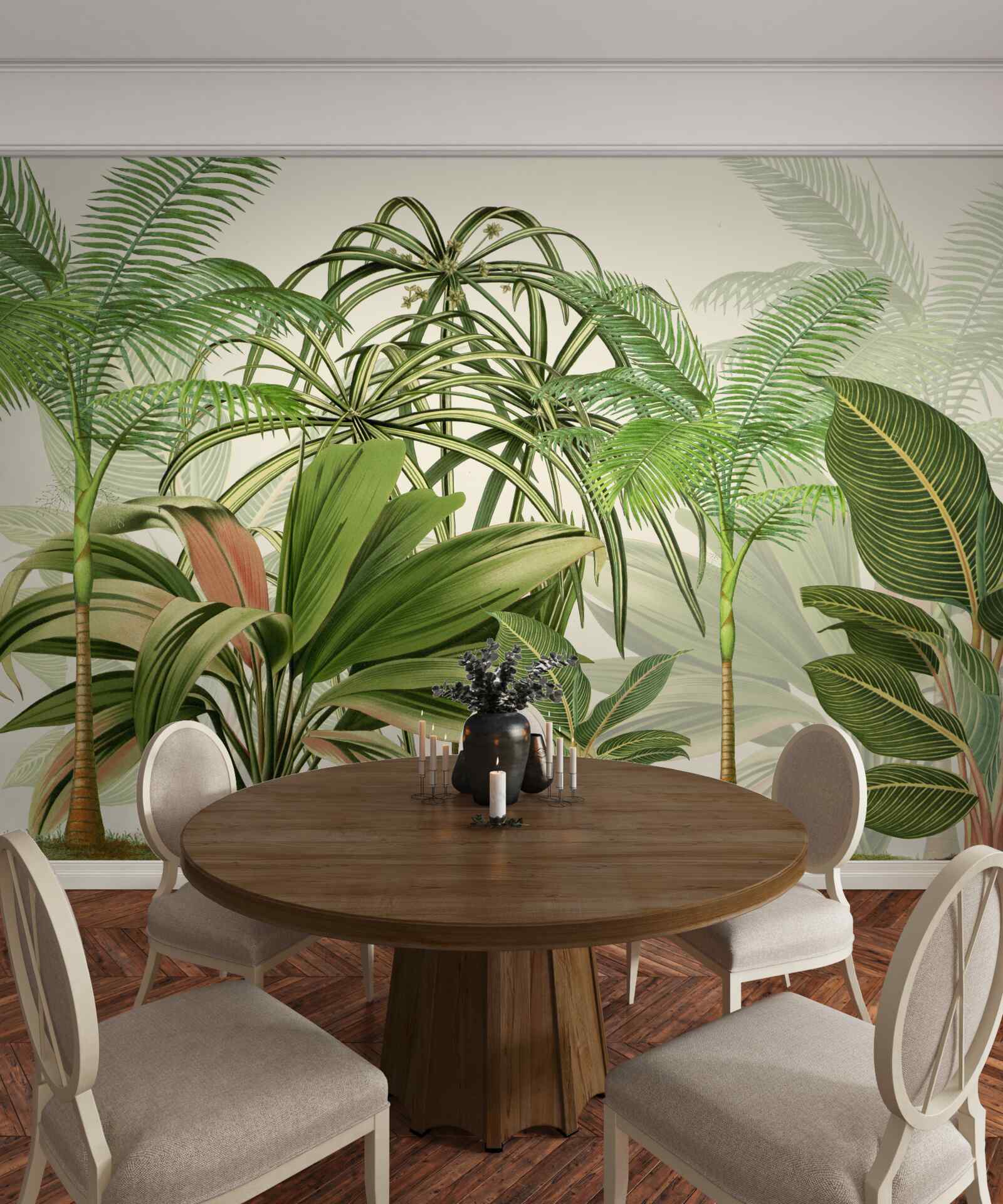 Papier peint les arbres tropicaux, y compris les palmiers