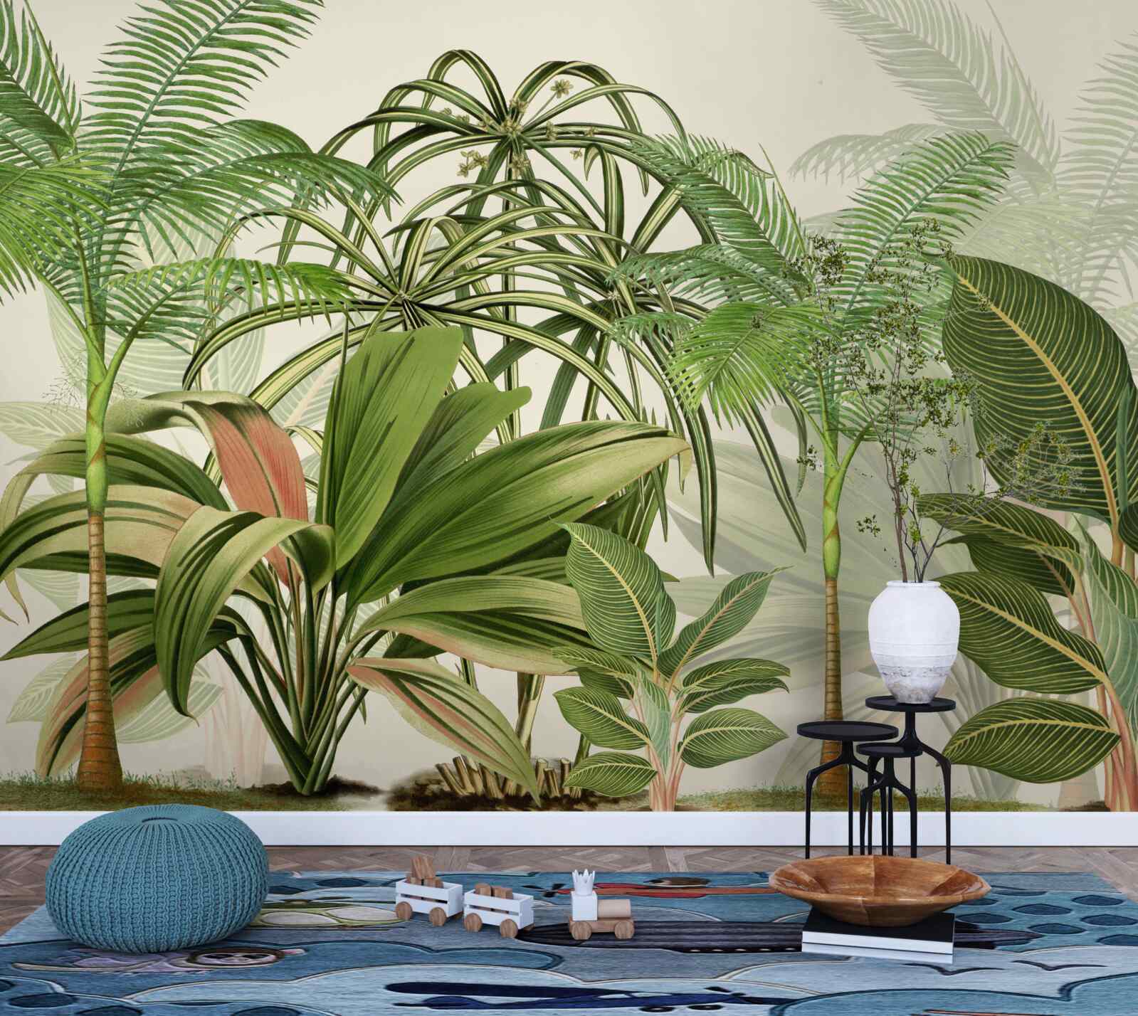 Papier peint les arbres tropicaux, y compris les palmiers