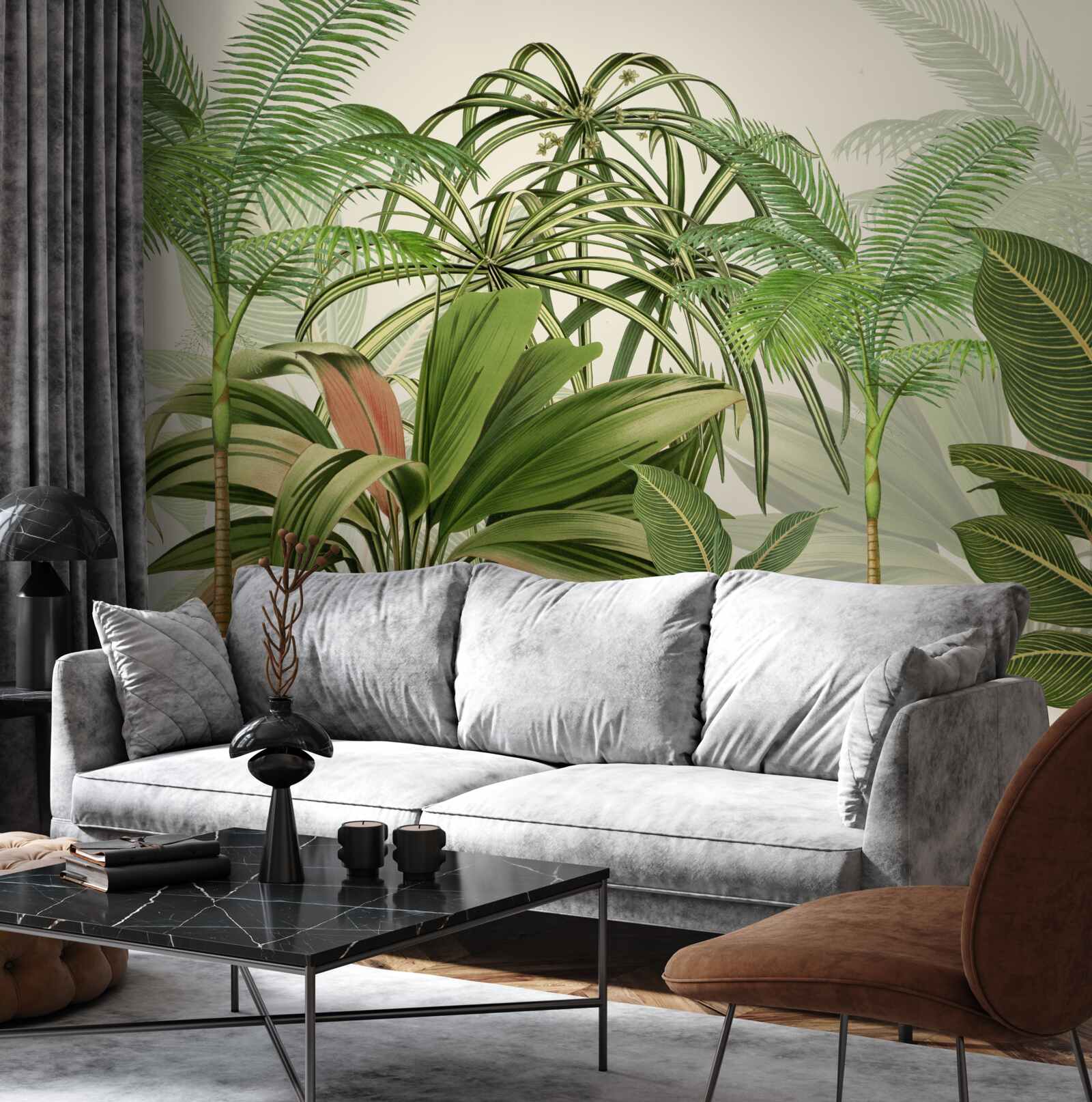 Papier peint les arbres tropicaux, y compris les palmiers