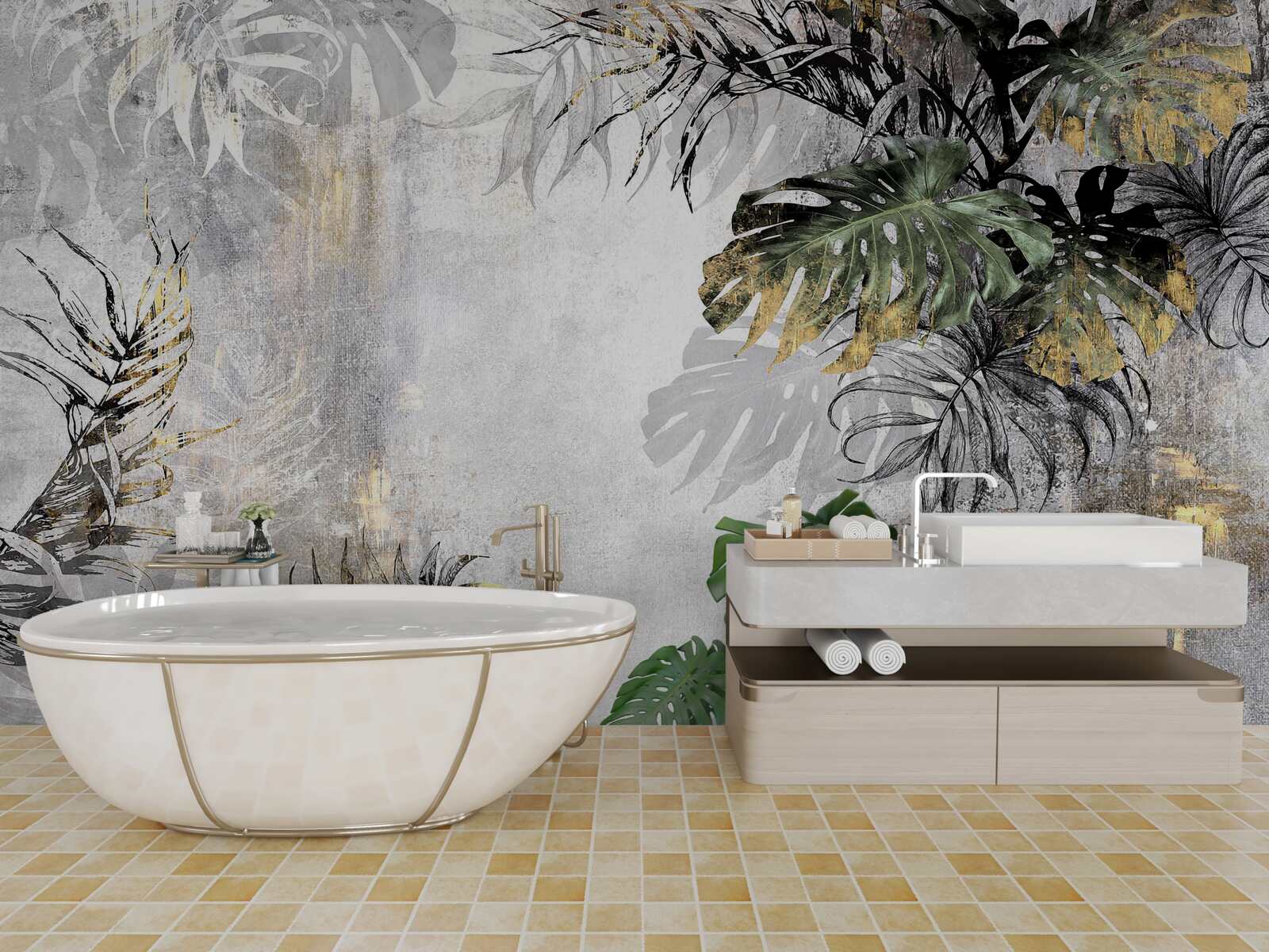 Papier peint la pluie dans la forêt tropicale