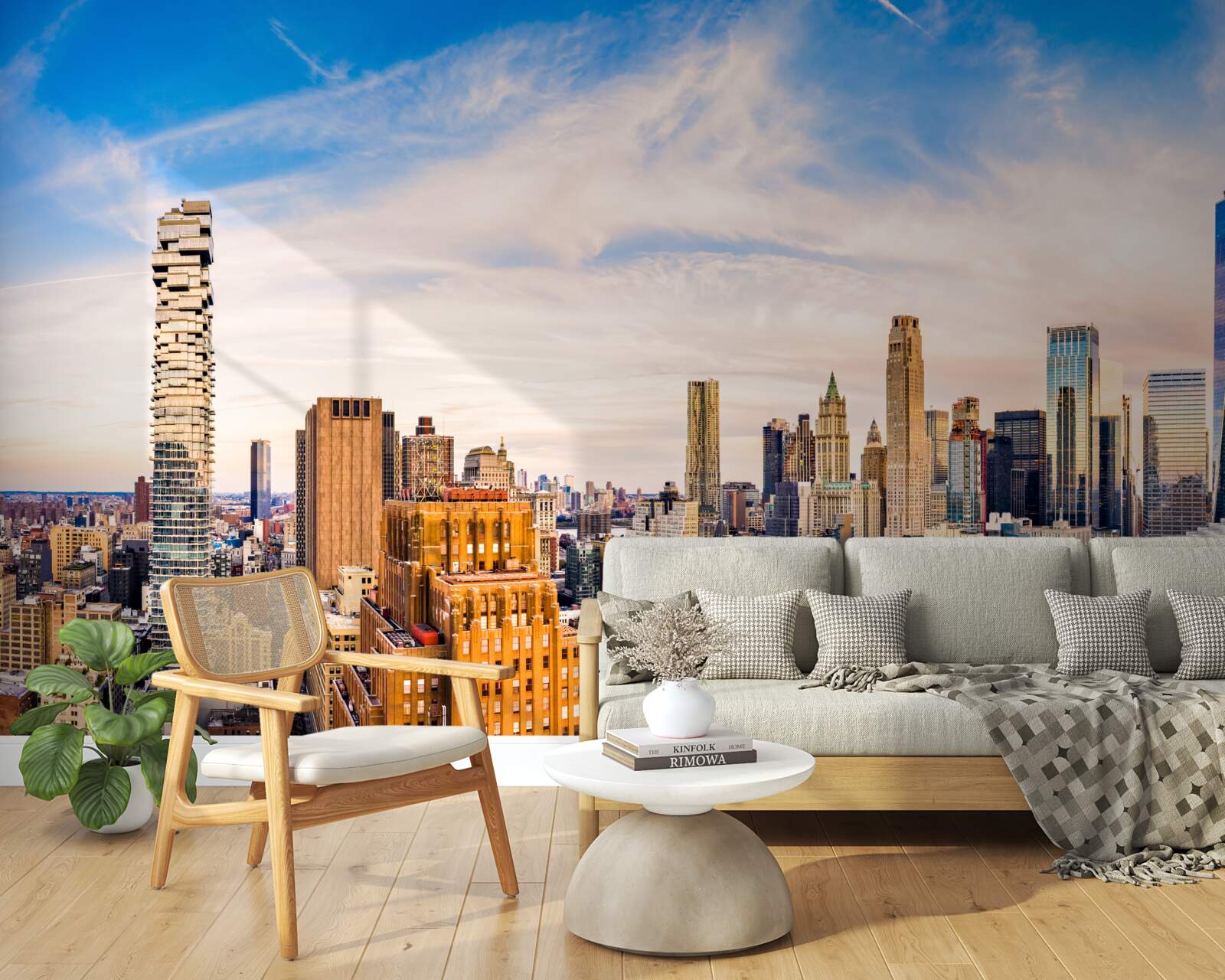 Papier peint coucher de soleil sur le sud de manhattan