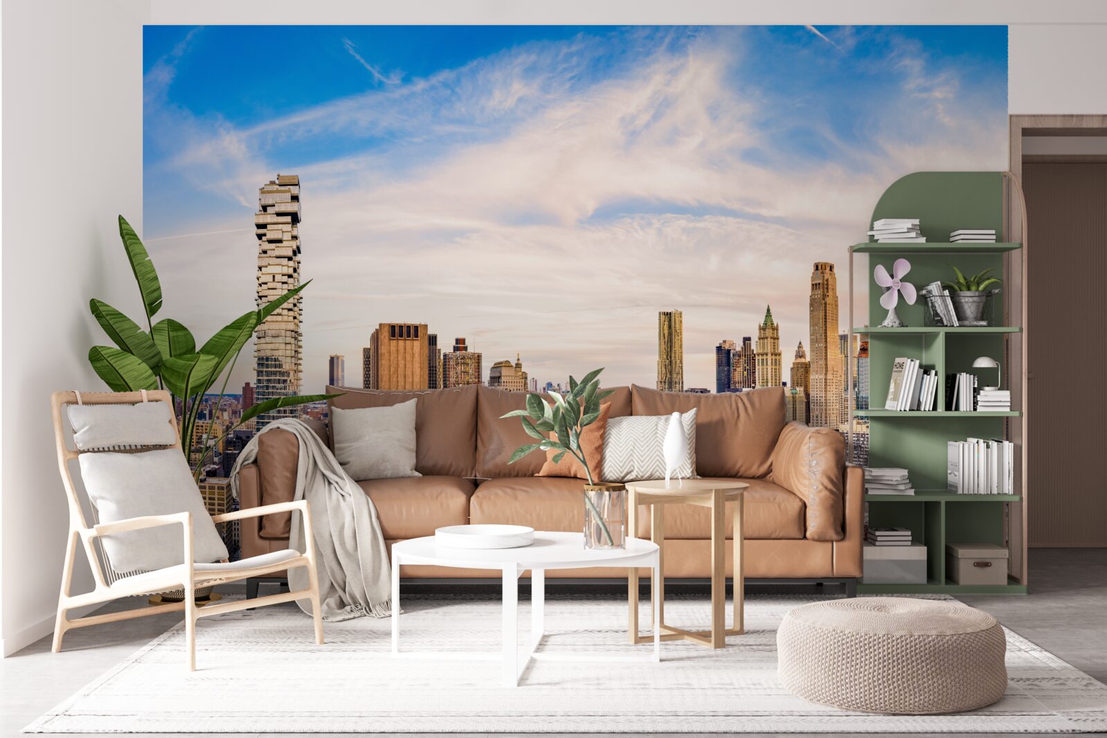 Papier peint coucher de soleil sur le sud de manhattan