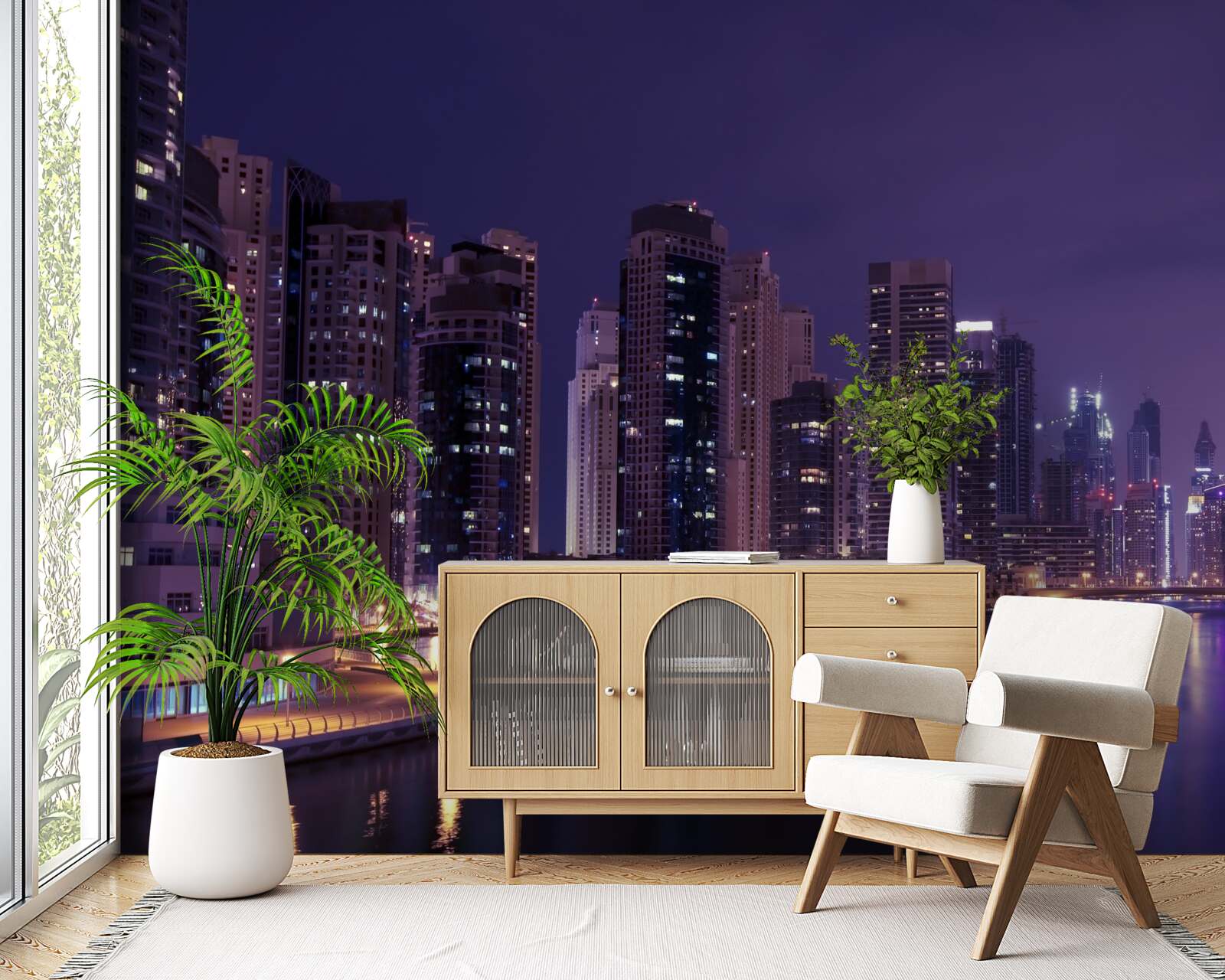 Papier peint gratte-ciel de chicago la nuit