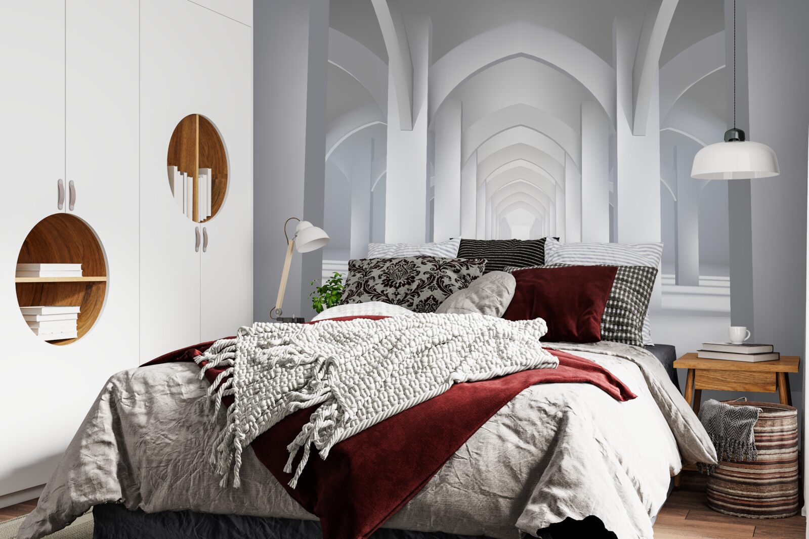 Papier peint arcs de lumière dans le style gothique