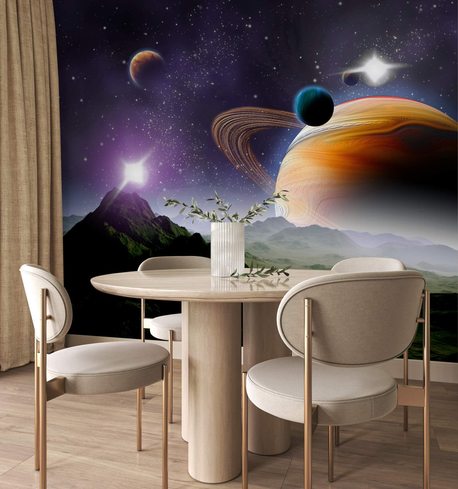 Papier peint l'espace magique des étoiles