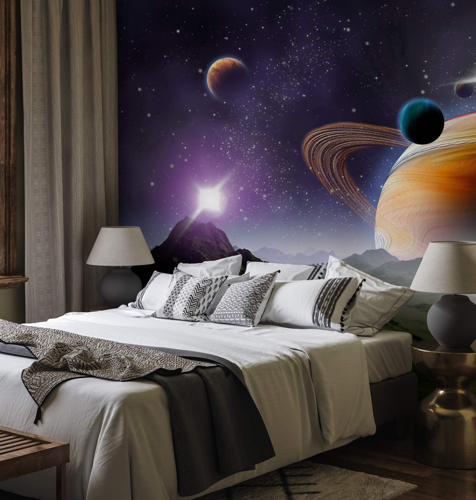 Papier peint l'espace magique des étoiles