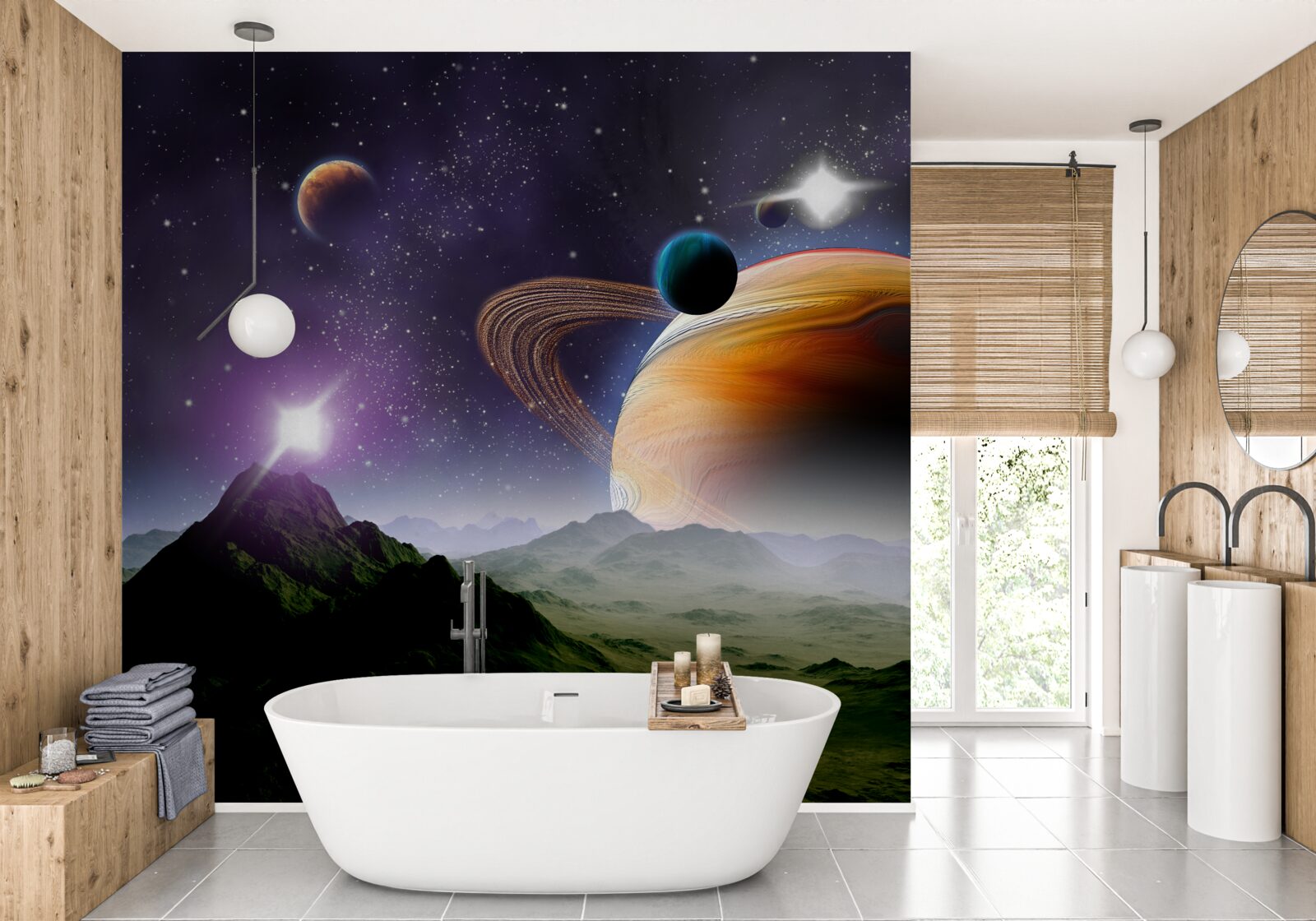 Papier peint l'espace magique des étoiles