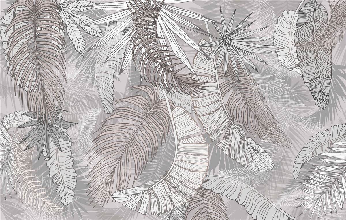 Papier peint une jungle pleine de végétation