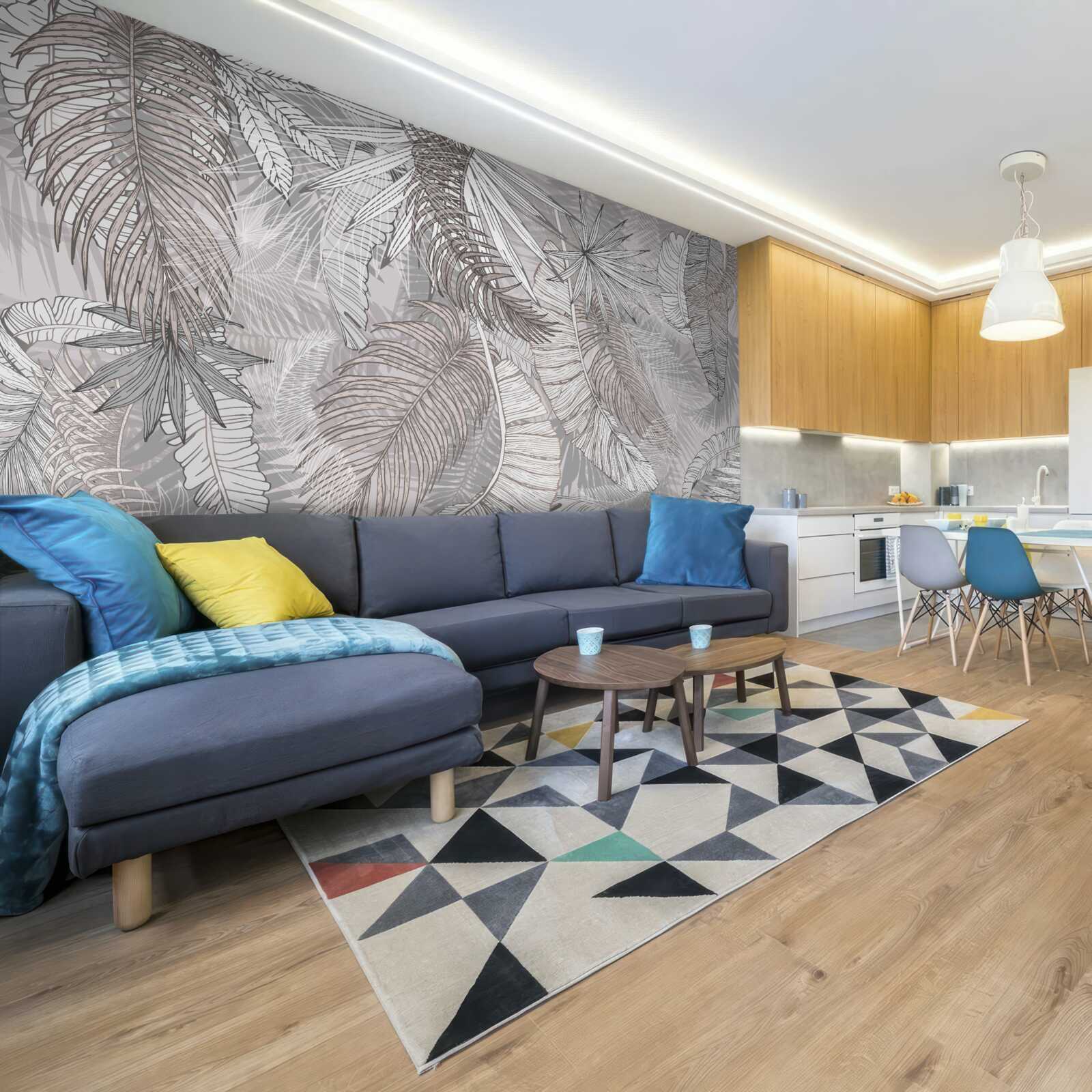 Papier peint une jungle pleine de végétation