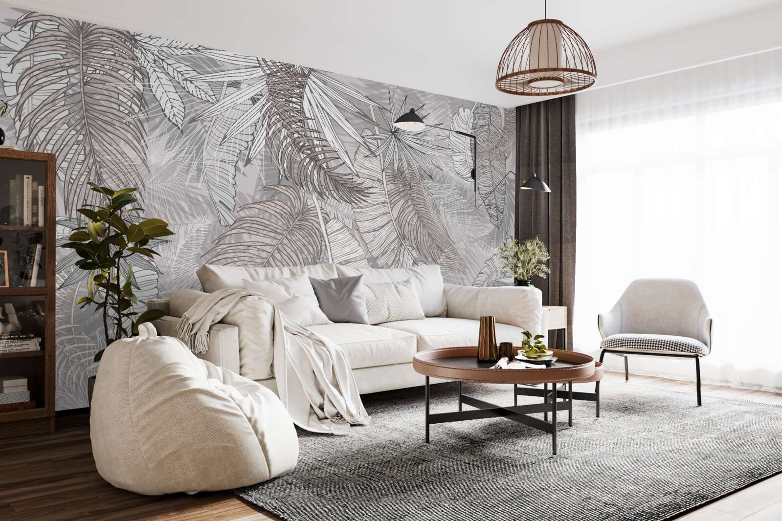 Papier peint une jungle pleine de végétation