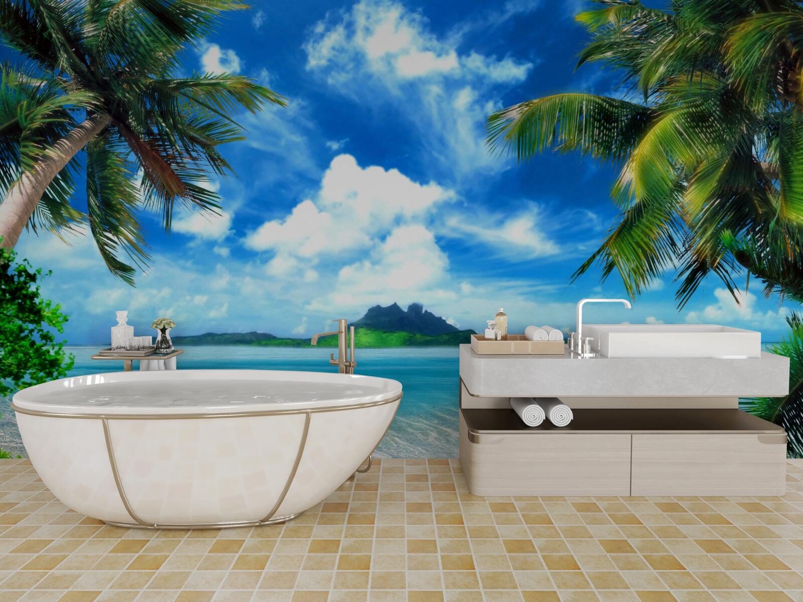 Papier peint Le paradis sous les tropiques